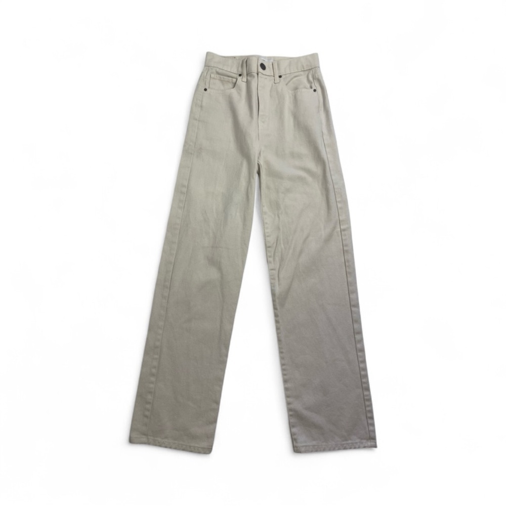 RSQ High Rise Relaxed Straight Leg Cream Jeans Size 25 - Picture 2 of 14